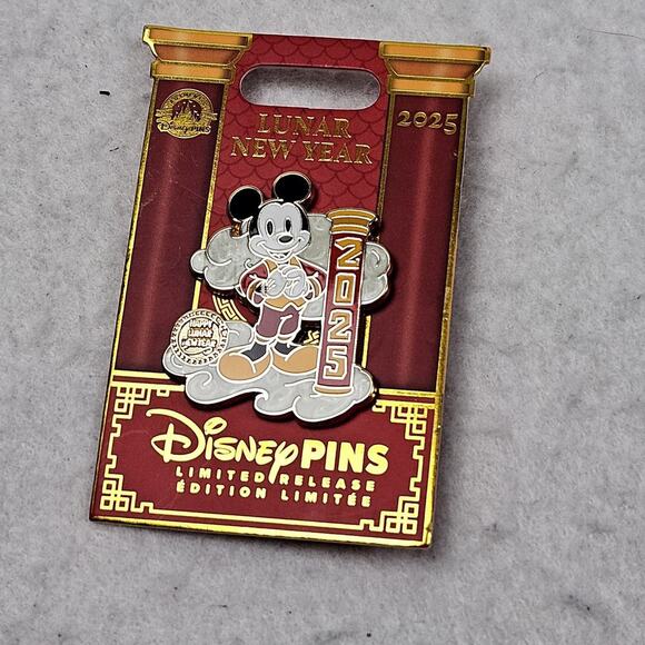 Disney Lunar New Year 2025 Mickey Mouse Pin Red Chinese Disney Pin - Picture 1 of 2